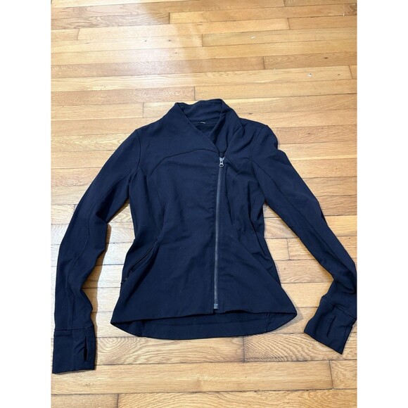 Lululemon Size 8 Precision Jacket Zip Asymmetrical Black - Picture 2 of 6